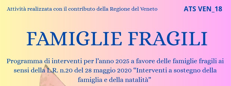 Programma Di Interventi Economici a Favore Delle Famiglie Fragili
Residenti In Veneto